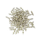 50 Pieces/Lot Vintage Alloy Clear Shiny Rhinestone 3 Hole Spacer Bar Connector Beads DIY for Necklace Bracelet