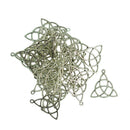 30 Pieces/Pack Tibetan Silver Triangle Design Celtic Ethnic Knot DIY Necklace Bracelet Jewelry Findings Making