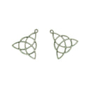 30 Pieces/Pack Tibetan Silver Triangle Design Celtic Ethnic Knot DIY Necklace Bracelet Jewelry Findings Making
