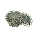 20 Pieces Wholesale Flower Cabochon Frame Bezel Settings Pendants Blank Base Trays DIY Findings
