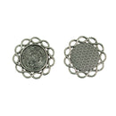 20 Pieces Wholesale Flower Cabochon Frame Bezel Settings Pendants Blank Base Trays DIY Findings