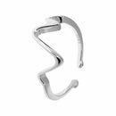 Sterling Heart Beat Figure Silver Plated Adjustable Good Luck Fine Open Ring
