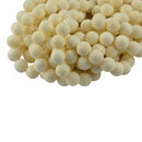 8mm Natural White Sponge Coral Round Shape Gemstone Loose Beads Strand 15"