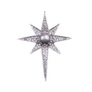 Austria Crystal Rhinestone Star Brooch Pins Badge Suit Cloth Clip Lapel Pin