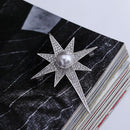 Austria Crystal Rhinestone Star Brooch Pins Badge Suit Cloth Clip Lapel Pin