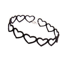 Collar Punk Goth Heart Choker Necklace Harajuku Handmade PU Leather Chain