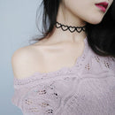 Collar Punk Goth Heart Choker Necklace Harajuku Handmade PU Leather Chain