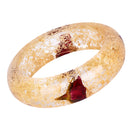 Vintage Dried Flower Pressed Bracelet Clear Lucite Bangle Bracelet for Women