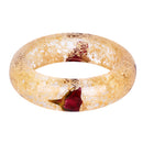 Vintage Dried Flower Pressed Bracelet Clear Lucite Bangle Bracelet for Women