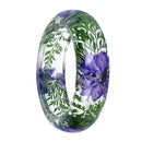 Fashion Jewelry Women Transparent Plastic Bangle Bracelet Dry Flower Inside