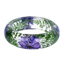 Fashion Jewelry Women Transparent Plastic Bangle Bracelet Dry Flower Inside