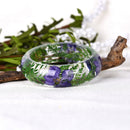 Fashion Jewelry Women Transparent Plastic Bangle Bracelet Dry Flower Inside