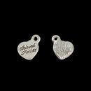 50 Pieces Beloved mother Inspiration Heart DIY Charm Pendants Tibetan Silver