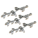 20 Pieces Tibetan Silver Tree Branch Leaf Charms Pendants Jewelry DIY Making