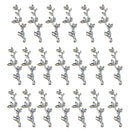 20 Pieces Tibetan Silver Tree Branch Leaf Charms Pendants Jewelry DIY Making