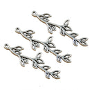 20 Pieces Tibetan Silver Tree Branch Leaf Charms Pendants Jewelry DIY Making