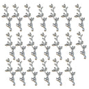 20 Pieces Tibetan Silver Tree Branch Leaf Charms Pendants Jewelry DIY Making