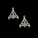 30 Pieces Tibetan Silver Celtic Knot Charm Pendants Connector 4 Holes for DIY Jewelry Makings
