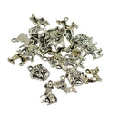 30 Pieces 5 Styles Mixed Lovely Pet Dog Charms Pendants DIY Jewelry Making