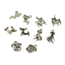 30 Pieces 5 Styles Mixed Lovely Pet Dog Charms Pendants DIY Jewelry Making