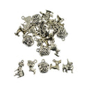 30 Pieces 5 Styles Mixed Lovely Pet Dog Charms Pendants DIY Jewelry Making