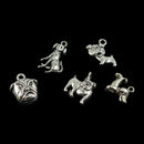 30 Pieces 5 Styles Mixed Lovely Pet Dog Charms Pendants DIY Jewelry Making