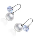 Exquisite Cute Handmade Elegant Ornament Accessories Stud Earrings Jewelry White Gold Plated Plastic Bead Ball Charm Cute Women Lady