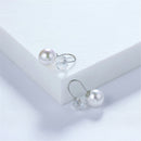 Exquisite Cute Handmade Elegant Ornament Accessories Stud Earrings Jewelry White Gold Plated Plastic Bead Ball Charm Cute Women Lady