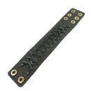 Punk Wide PU Leather Braided Waving Bracelet Belt Bangle Biker Bracelet Unisex Jewelry