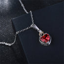 Fashion Women Heart Crystal Rhinestone Silver Chain Pendant Necklace Charm