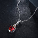Fashion Women Heart Crystal Rhinestone Silver Chain Pendant Necklace Charm
