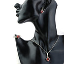 Fashion Women Heart Crystal Rhinestone Silver Chain Pendant Necklace Charm