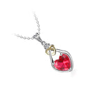 Fashion Women Heart Crystal Rhinestone Silver Chain Pendant Necklace Charm