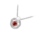 Gorgeous Fashion New Popular Western Women Charm 0.51inch Cubic Red Zircon Inside Ring shape Chain necklace Ornament