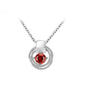 Gorgeous Fashion New Popular Western Women Charm 0.51inch Cubic Red Zircon Inside Ring shape Chain necklace Ornament