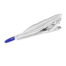 Gentleman Silver Brass Feather Design Shirt Necktie Tie Clip Bar Clasp Pin
