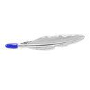 Gentleman Silver Brass Feather Design Shirt Necktie Tie Clip Bar Clasp Pin