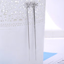 1Pair Women Charm Silver Zircon Tassel Ball Long Drop Dangle Earrings Gift