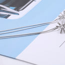 1Pair Women Charm Silver Zircon Tassel Ball Long Drop Dangle Earrings Gift