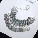 Bohemian Coin Tassel Bracelet Boho Tribal Ethnic Festival Bangles Anklet Jewelry