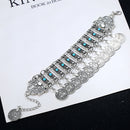Bohemian Coin Tassel Bracelet Boho Tribal Ethnic Festival Bangles Anklet Jewelry