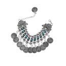 Bohemian Coin Tassel Bracelet Boho Tribal Ethnic Festival Bangles Anklet Jewelry