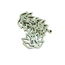 50 Pieces Tibetan Silver Filigree Yoga Hollow Lotus Flower Charms DIY Making