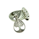 20 Pieces Antique Silver Tree of Life Beads Hollow Out Charms Pendants DIY Craft Gift