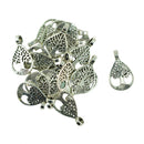 20 Pieces Antique Silver Tree of Life Beads Hollow Out Charms Pendants DIY Craft Gift
