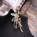 Clear Glass Charm Crystal Ball Full Rhinestone Embed Butterfly Angel Fairy Wind Pendant Women Girls Hot Elegant necklace 1 piece