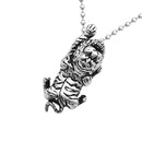 Men's Hip Hop Stainless Steel Animal Tiger Pendant Necklace With Chain 20"