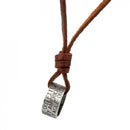 Fashion Men Retro Leather Cord Necklace Wide Round Circle Ring Pendant