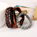 Hot Vintage Handmade Braided Multi-Layer Western Men's PU Leather Bracelets