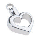 Metal Mini Ash Holder Hollow Heart Pendant Keepsake Memorial Jewelry